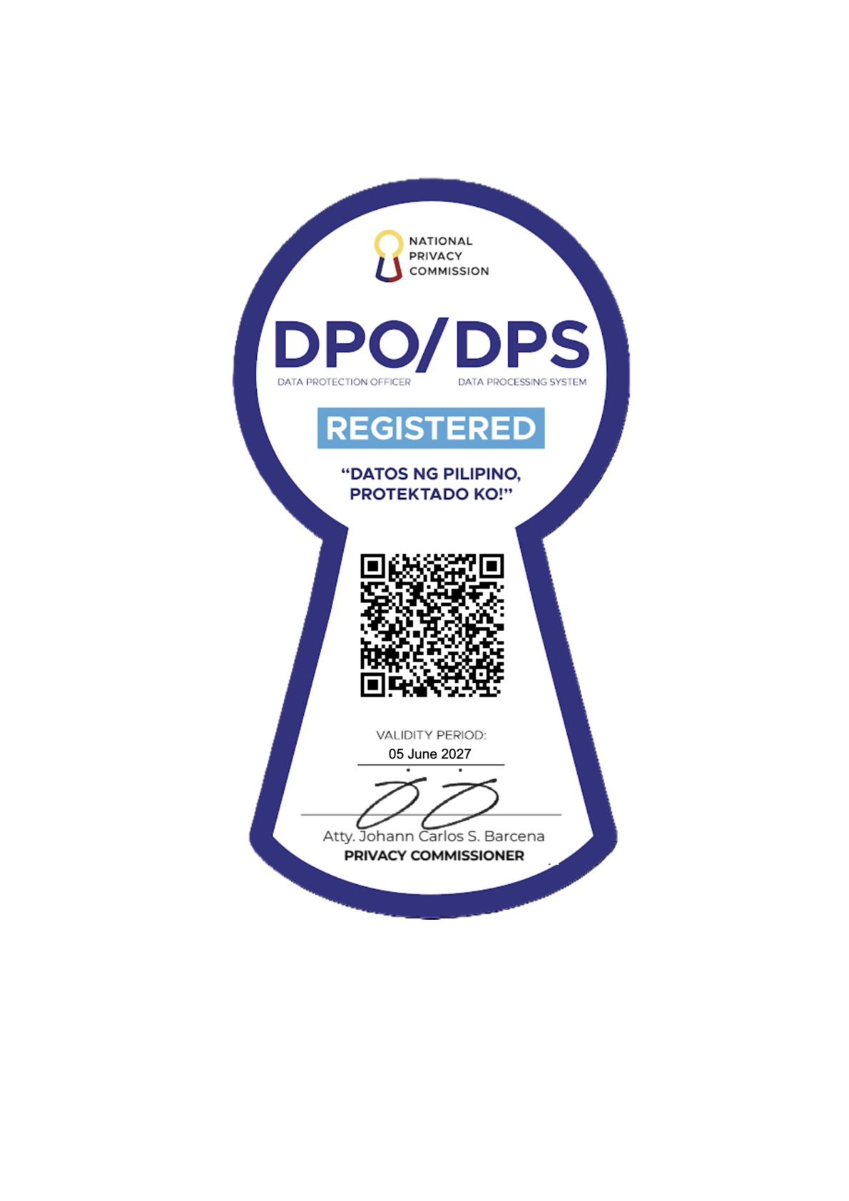 National Privacy Commission DPO/DPS Registration Seal